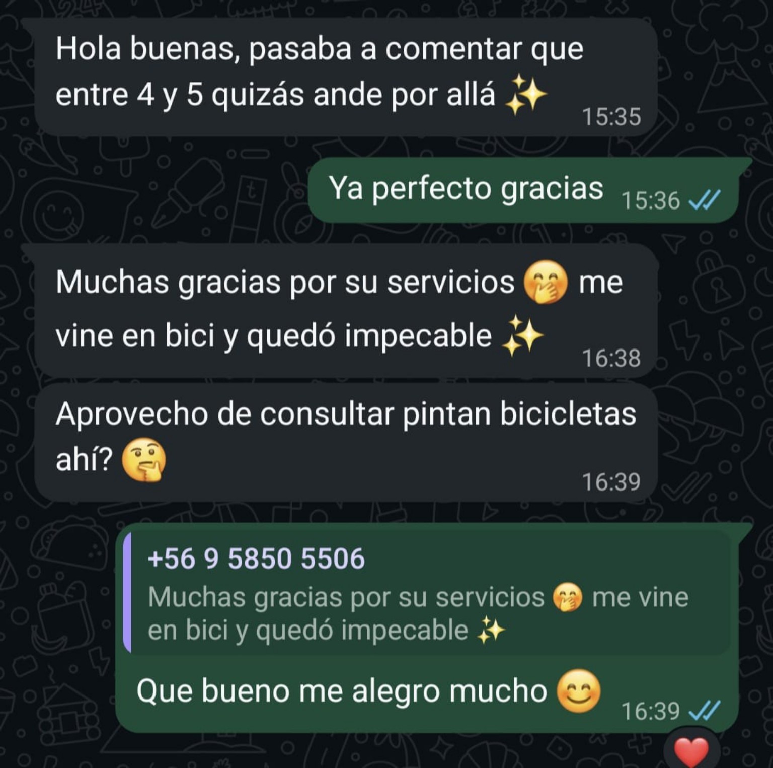 Cliente satisfecho — Las Dos Bicicletas
